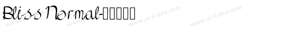 Bliss Normal字体转换